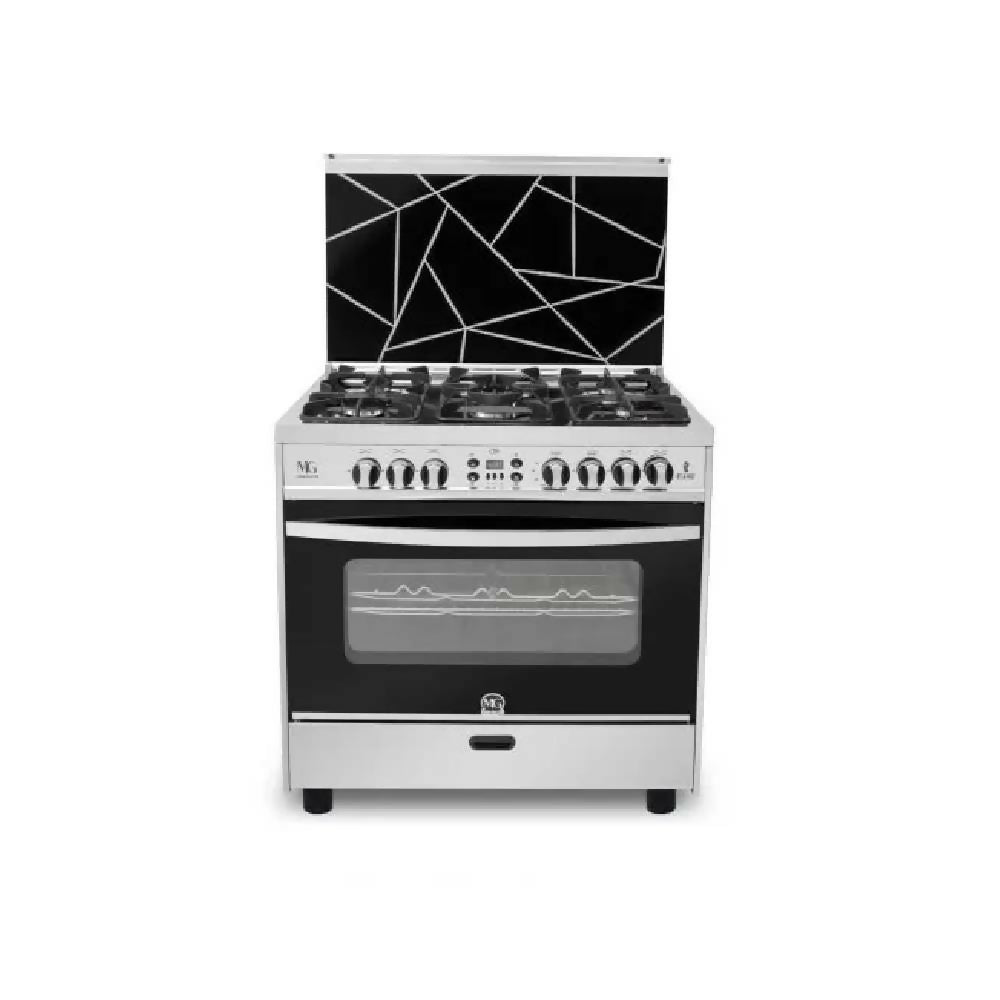 بوتجاز غاز ام جي 90*60 5 شعلات أسود * فضي HPS9001-H. بوتجاز غاز ام جي 90*60 5 شعلات أسود * فضي HPS9001-H.